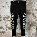 Amiri Silver Bone Black Denim Jeans Sz 36