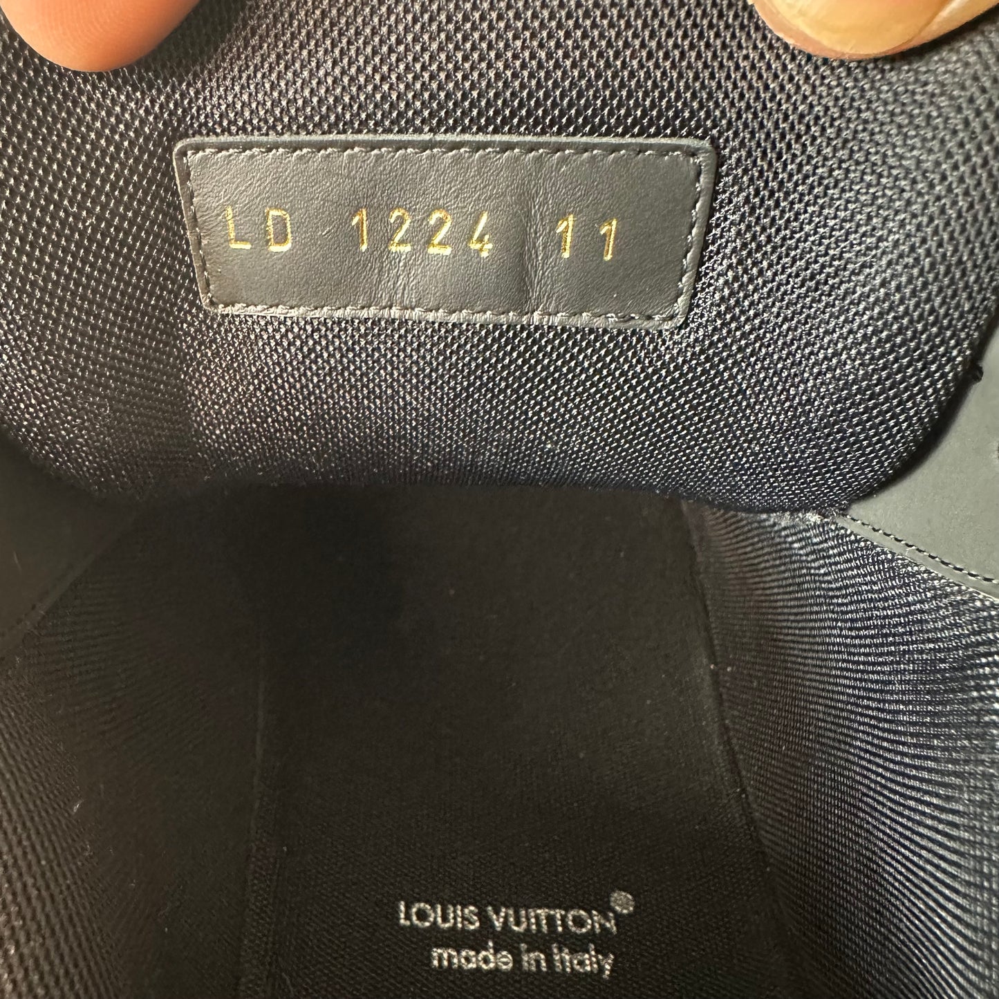 Louis Vuitton Black Damier Black Trainer Sz 12.5 (11LV)