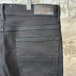 Amiri MX1 Brown Suede Black Denim Jeans Sz 34