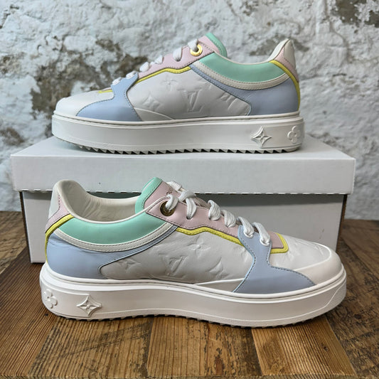 Louis Vuitton Pastel Time Out Sneaker White Sz 8 (40LV) No Box