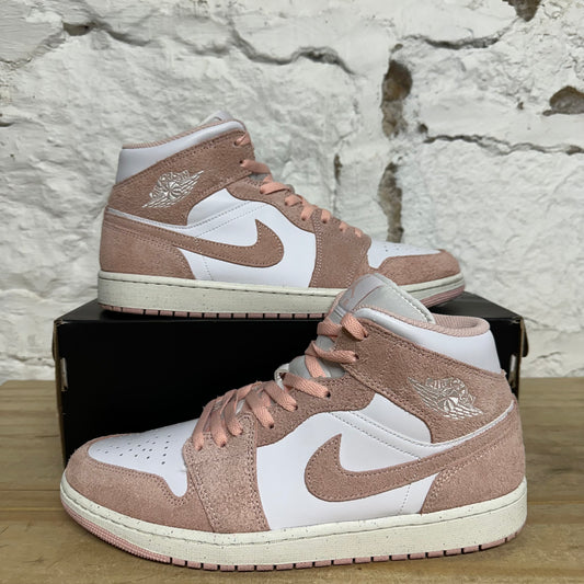 Air Jordan 1 Mid Legend Pink Sz 12