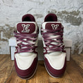 Louis Vuitton Burgundy White Trainer Sneaker Sz 9 (7.5LV)