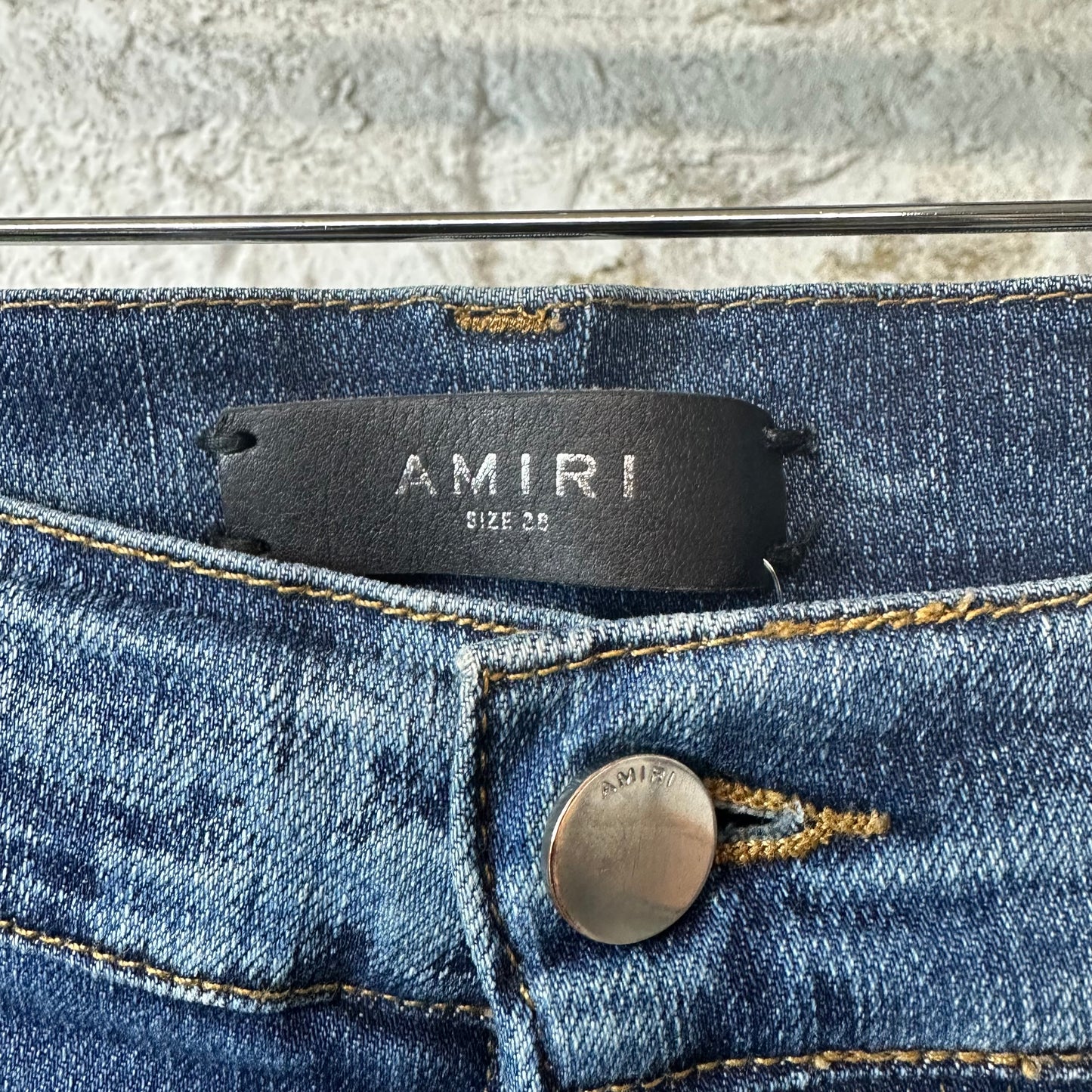 Amiri Plain Dark Blue Denim Jeans Sz 38