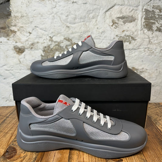 Prada Americas Cup Grey Rubber Sneaker Sz 12 (45) DS