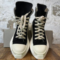 Rick Owens High Pentastitch Abstract Black Milk Sneaker Sz 6.5 (39)