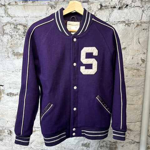 Supreme Purple Holy Trinity Varsity Jacket Sz S