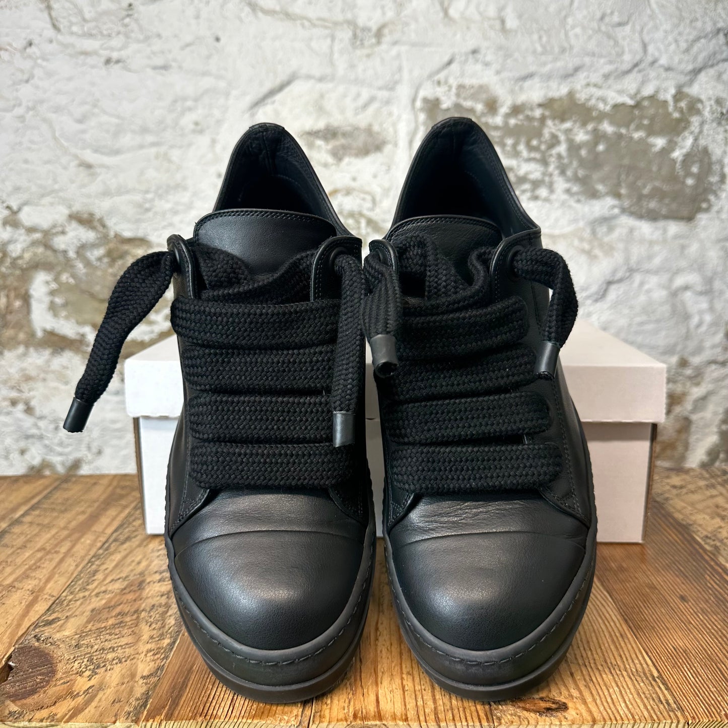 Rick Owens Jumbo Lace Triple Black Sneaker Sz 10 (43)