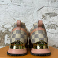 Louis Vuitton Damier Azur Pink Suede Runaway Sneaker Sz 7 (40)