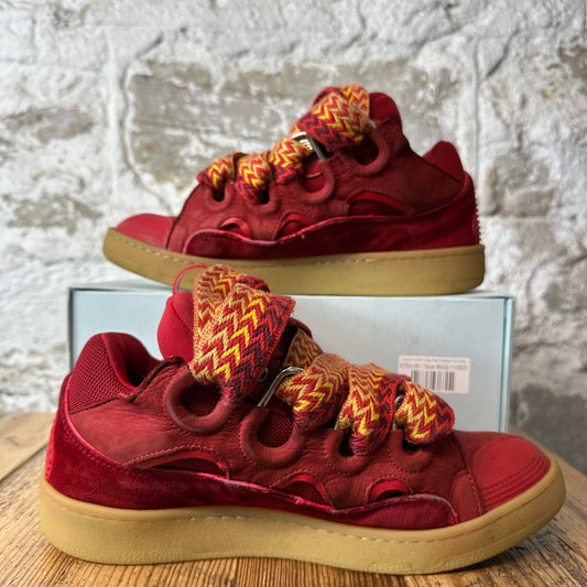 Lanvin Curb Poppy Red Sneaker Sz 9 (42)