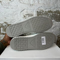 Prada Downtown Leather Grey White Sneaker Sz 8