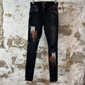Amiri MA Drip Black Denim Jeans Sz 28