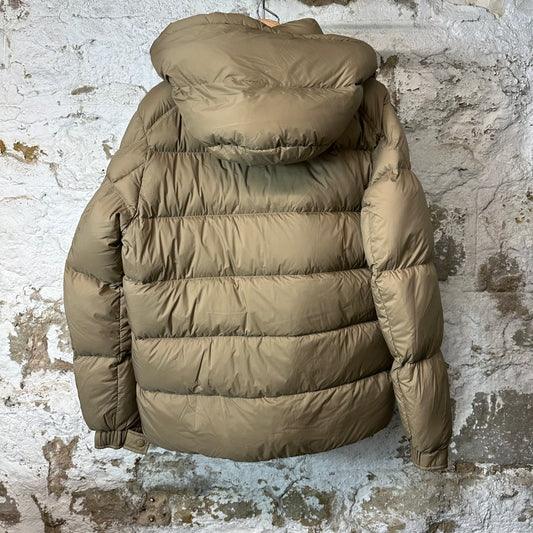 Moncler Maya Giubbotto Beige Puffer Jacket Sz L (3)