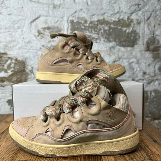 Lanvin Curb Beige Pink Sneaker Sz 8 (41)
