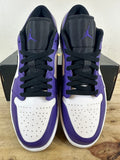 Air Jordan 1 Low Court Purple White Sz 12 DS