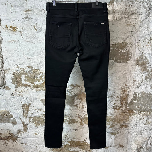Amiri MX1 Grey Paisley Thrasher Black Denim Jeans Sz 32