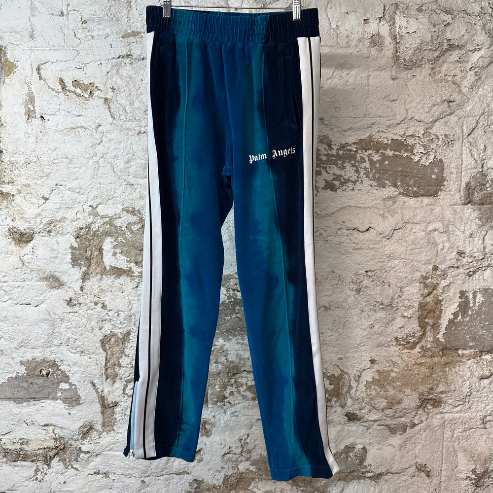 Palm Angels Blue Tie Dye Velour Track Pants Sz M