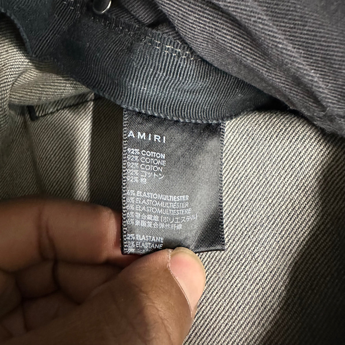 Amiri Army Stencil Grey Denim Jeans Sz 32