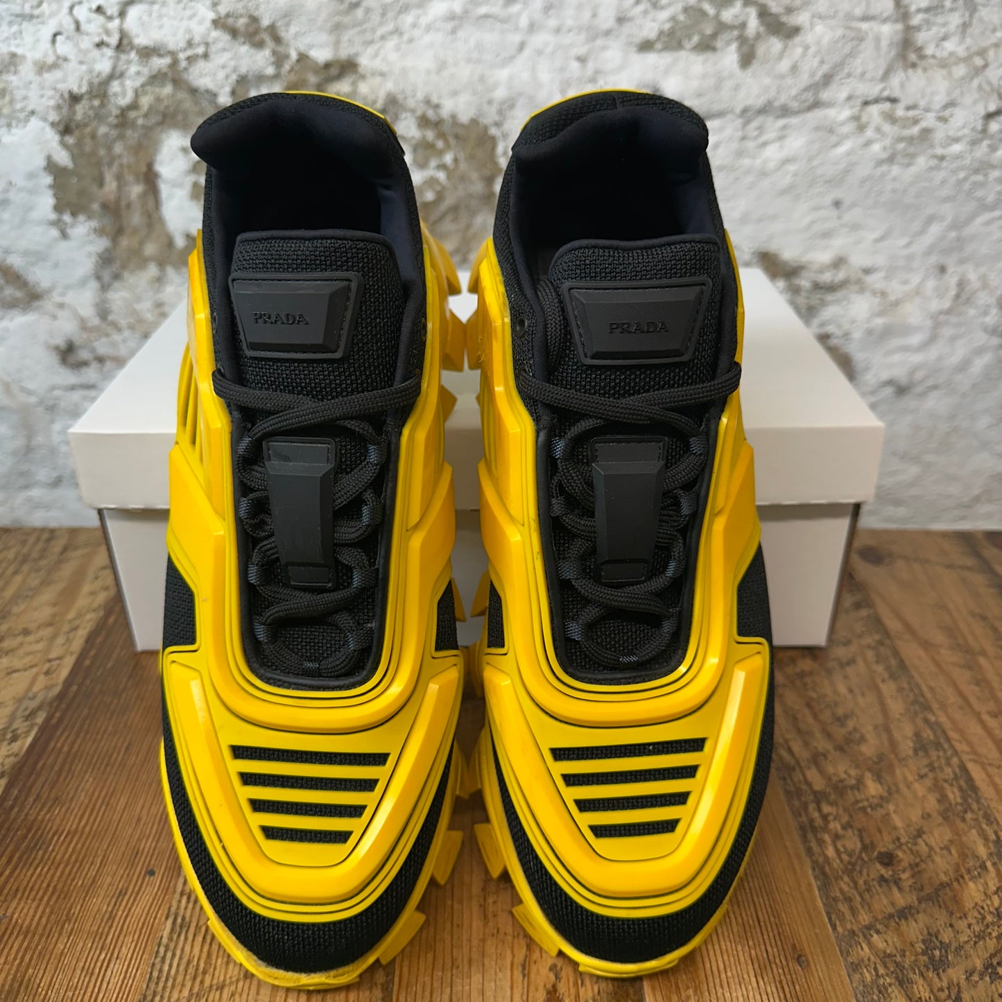 Prada Cloudbust Thunder Black Yellow Sneaker Sz 9 No Box