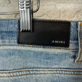 Amiri Leopard Print Thrasher Blue Denim Jeans Sz 36
