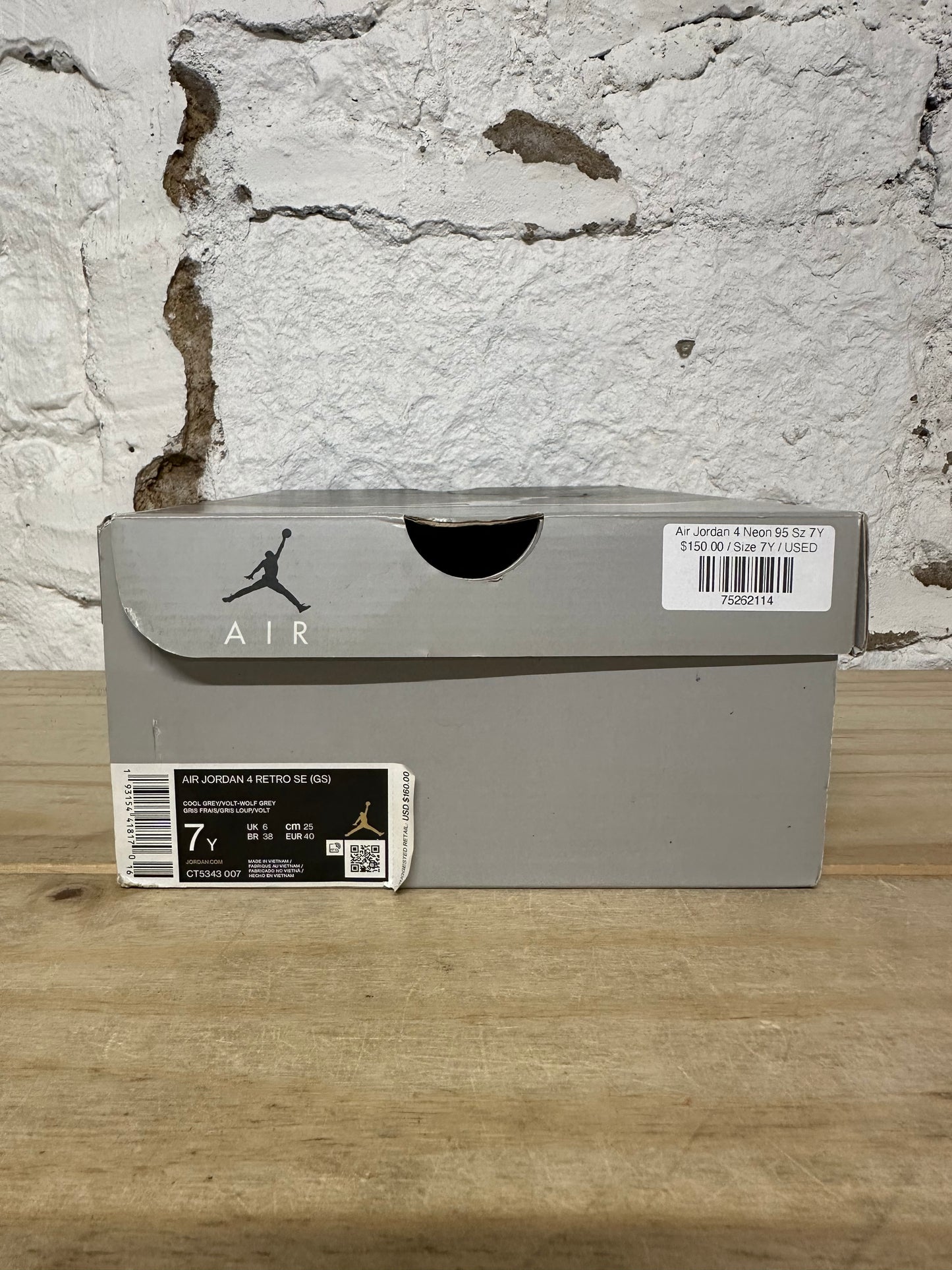 Air Jordan 4 95 Neon Sz 7Y