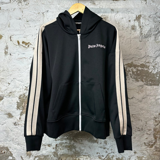 Palm Angels Black Beige Track Jacket Sz M