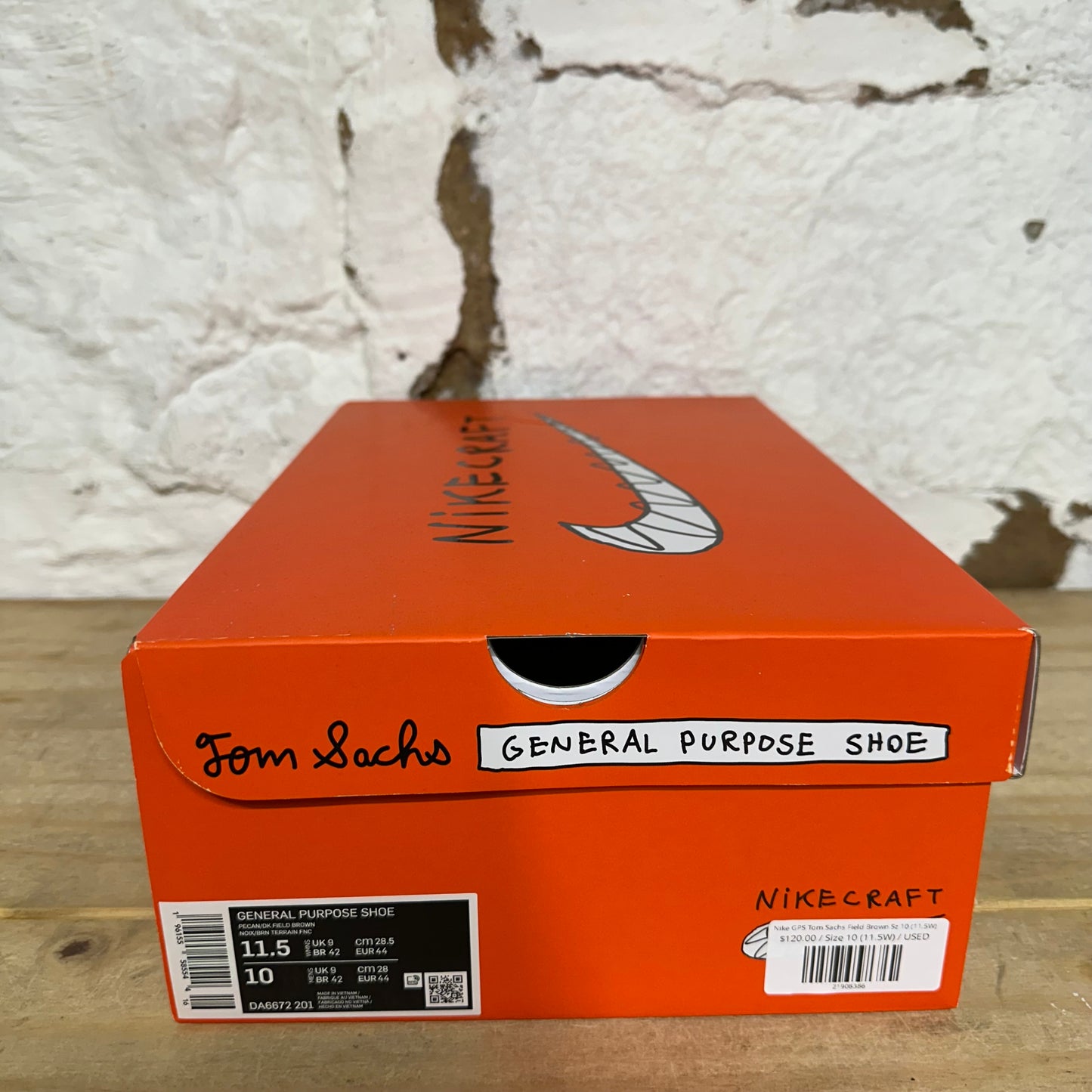 Nike GPS Tom Sachs Field Brown Sz 10 (11.5W)
