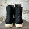 Rick Owens High Pony Hair Black Milk Sneaker Sz 11 (44)