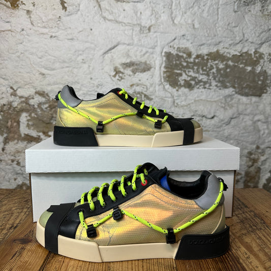 Dolce Gabbana Neon Lace Portofino Sneaker Sz 7.5