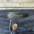 Amiri MX1 Red Suede Faded Black Denim Jeans Sz 33