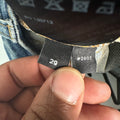 Amiri MX1 Blue Plaid Flannel Dark Blue Denim Jeans Sz 29