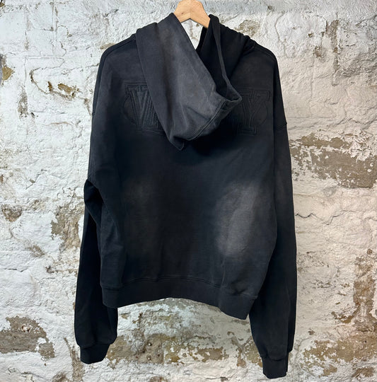 Vale State Embossed Black Hoodie Sz M