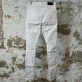 Amiri MX1 White Leather White Denim Jeans Sz 29