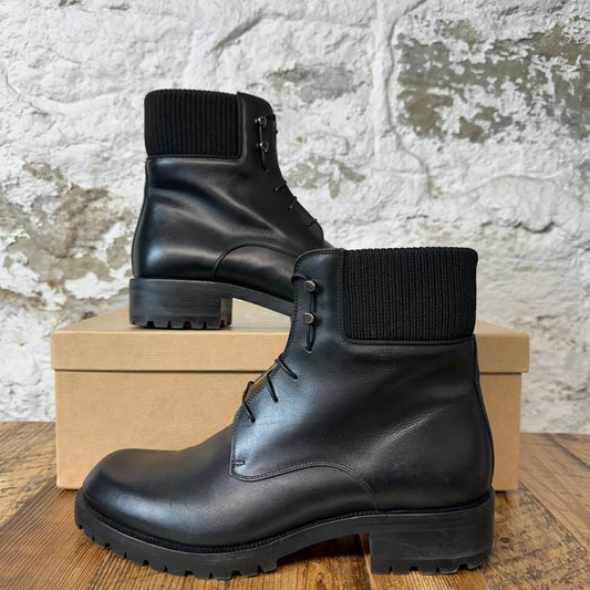 Christian Louboutin Trapman Leather Hiking Boot Black Sz 8.5 (41.5)
