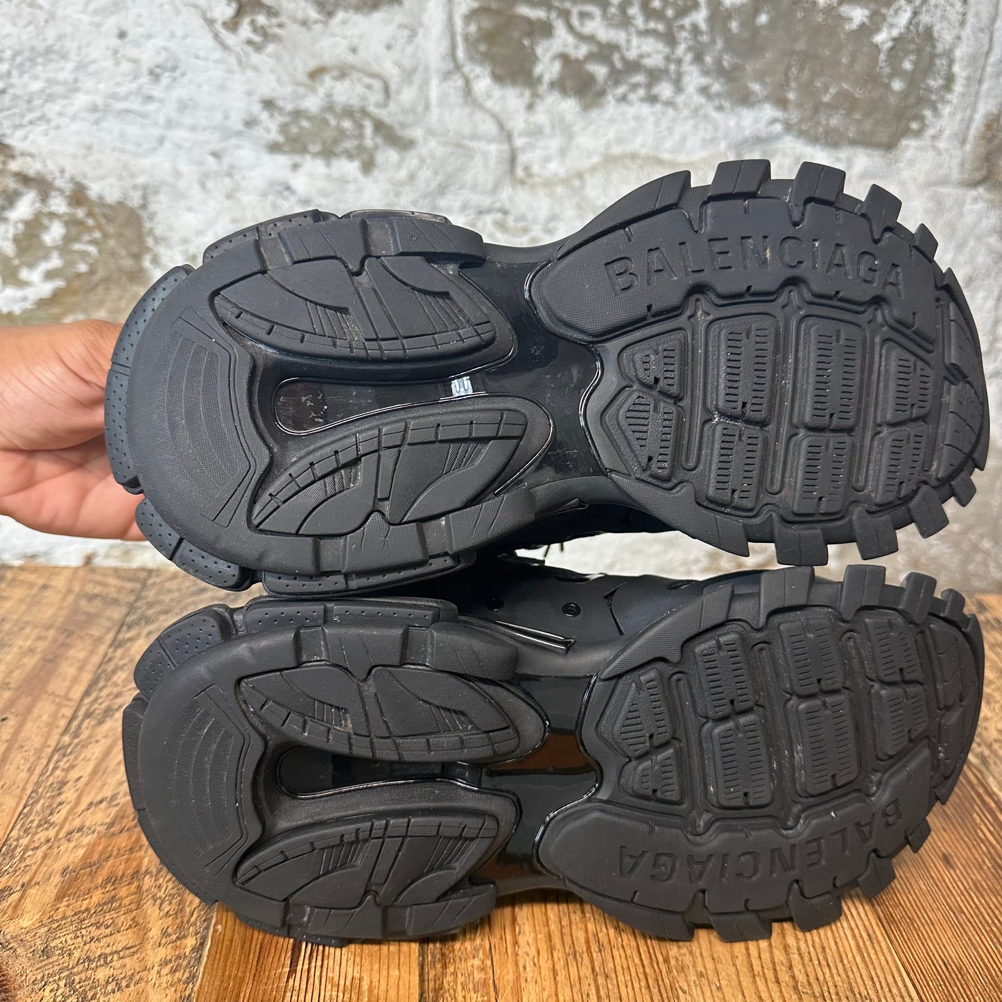 Balenciaga Track Runner Triple Black LED Sneaker Sz 10 (43)