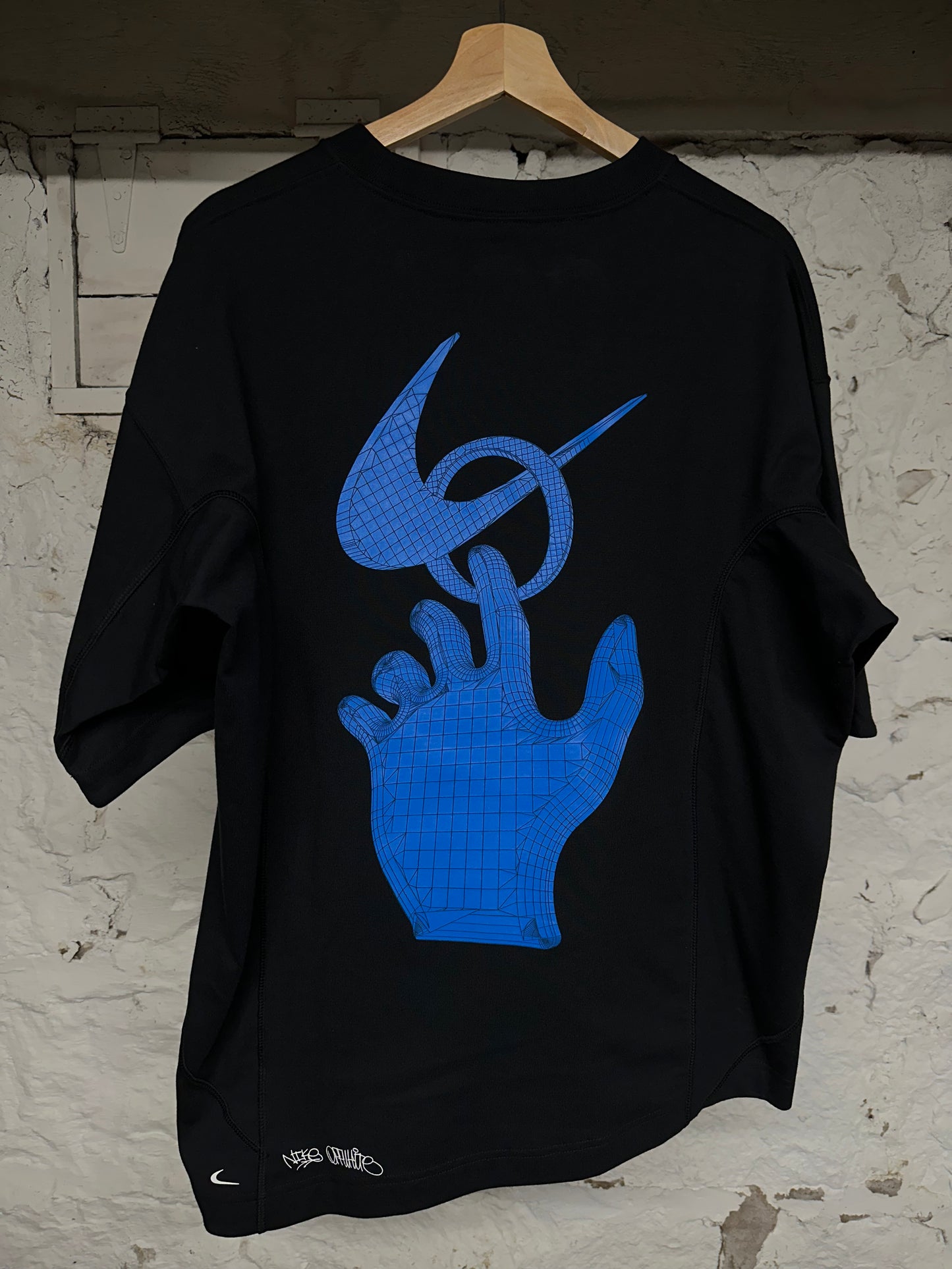 Off-White Nike Black Blue T-Shirt Sz M