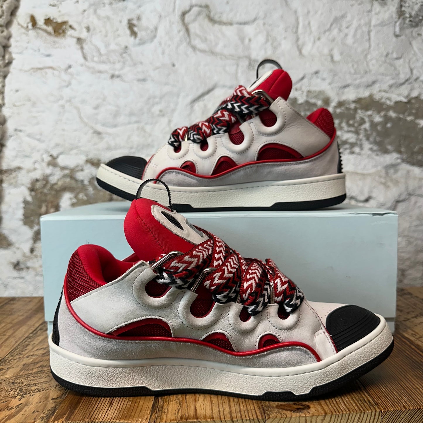 Lanvin Curb Red White Black Sneaker Sz 9 (42)