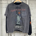 Bottega Desires Nights In New York Layered Grey Long Sleeve T-Shirt Sz S DS