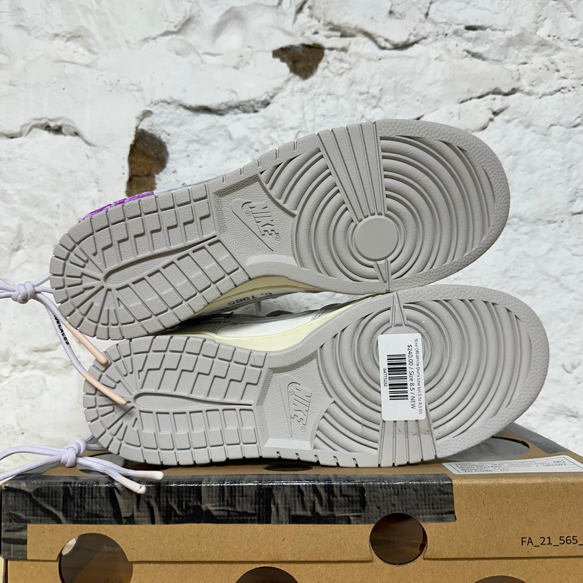 Nike Dunk Low Off-White Lot 3 Sz 8.5 DS