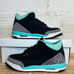 Air Jordan 3 Bleached Turquoise Mint Sz 7Y