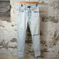 Amiri Knee Rip Plain Lightwash Blue Denim Jeans Sz 32