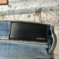 Amiri Airbrushed Logo Blue Denim Jeans Sz 38