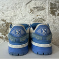 Louis Vuitton Baby Blue White Maxi Trainer Sneaker Sz 6.5 (39)