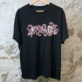 Amiri Red Paisley Spellout T-shirt Black Sz M