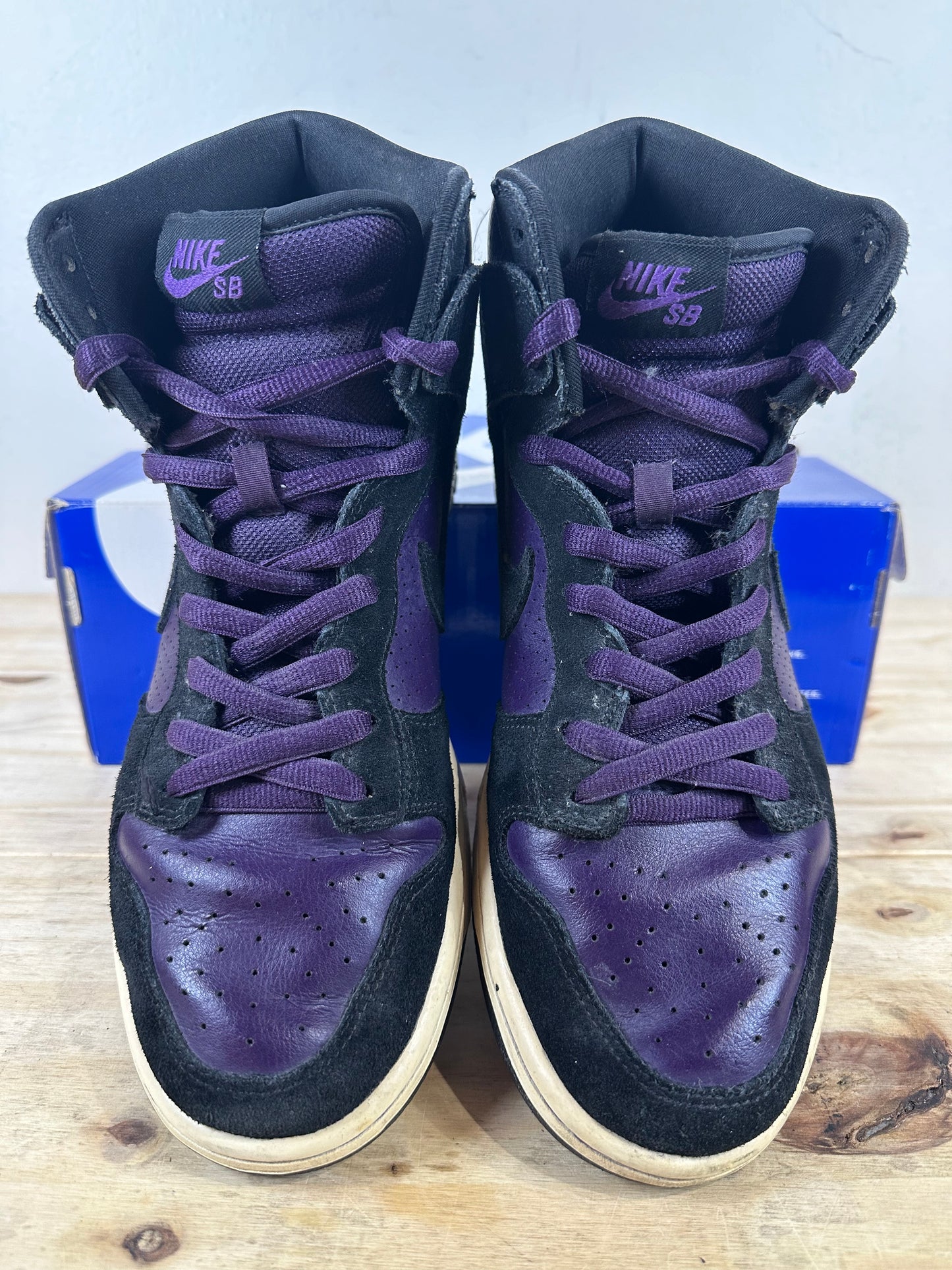 Nike SB Dunk High Grand Purple Black Sz 9.5