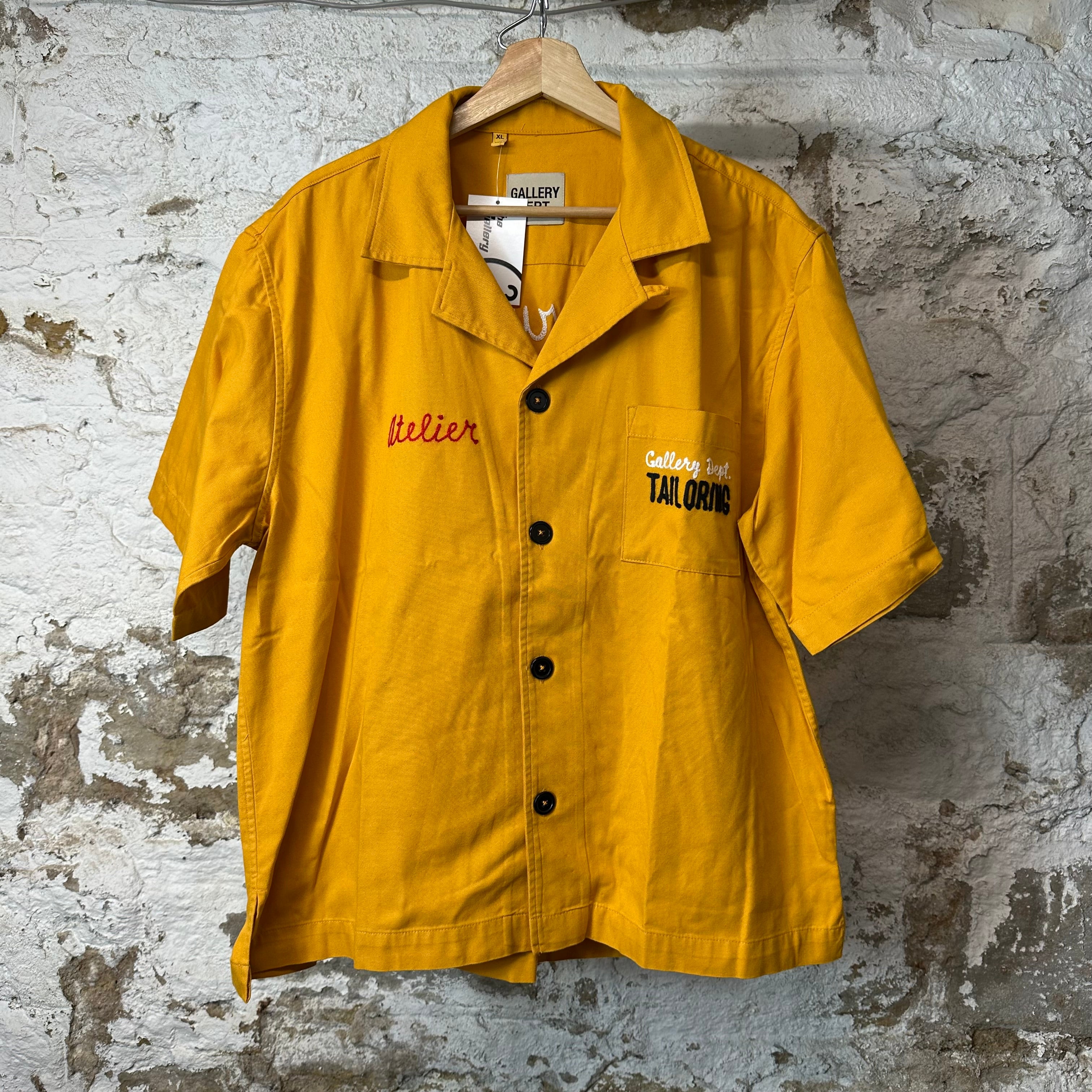 Gallery Department Atelier Parker Yellow Button Up Shirt Sz XL