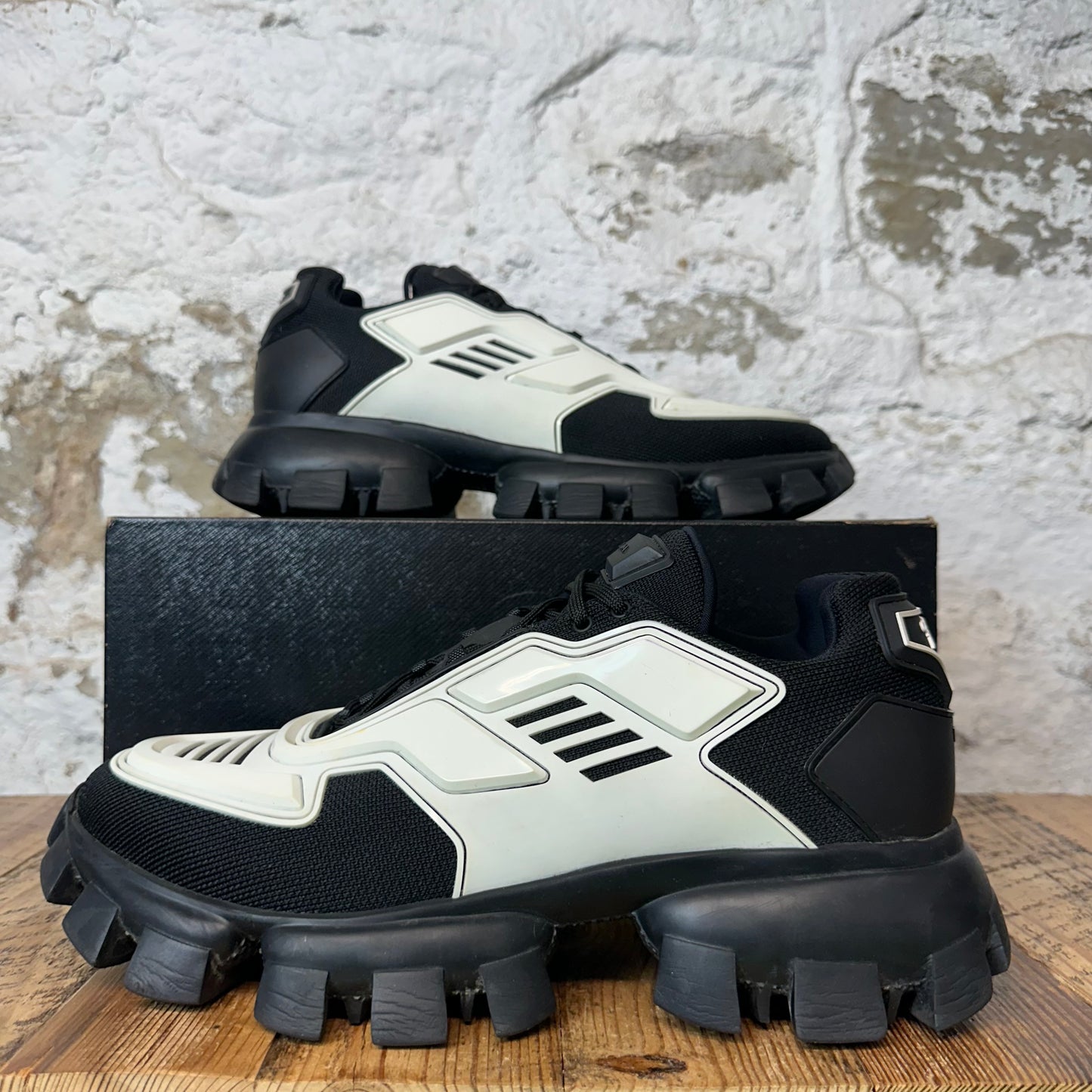 Prada Cloudbust Thunder Black White Sneaker Sz 11