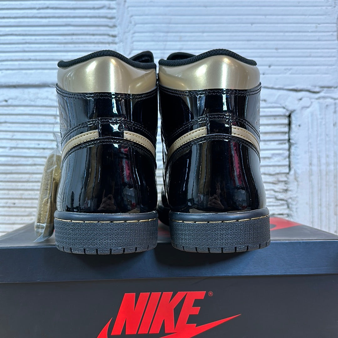 Air Jordan 1 High Black Metallic Gold (2020) Sz 9 DS