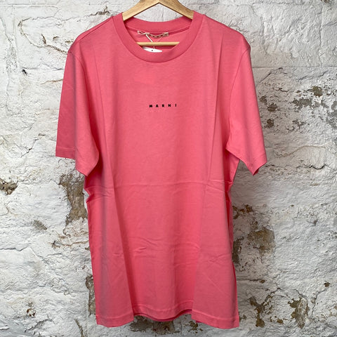 Marni Black Spellout Pink T-shirt Sz (54) DS