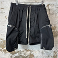 Rick Owens Edfu Bauhaus Cargo Shorts Black Sz M