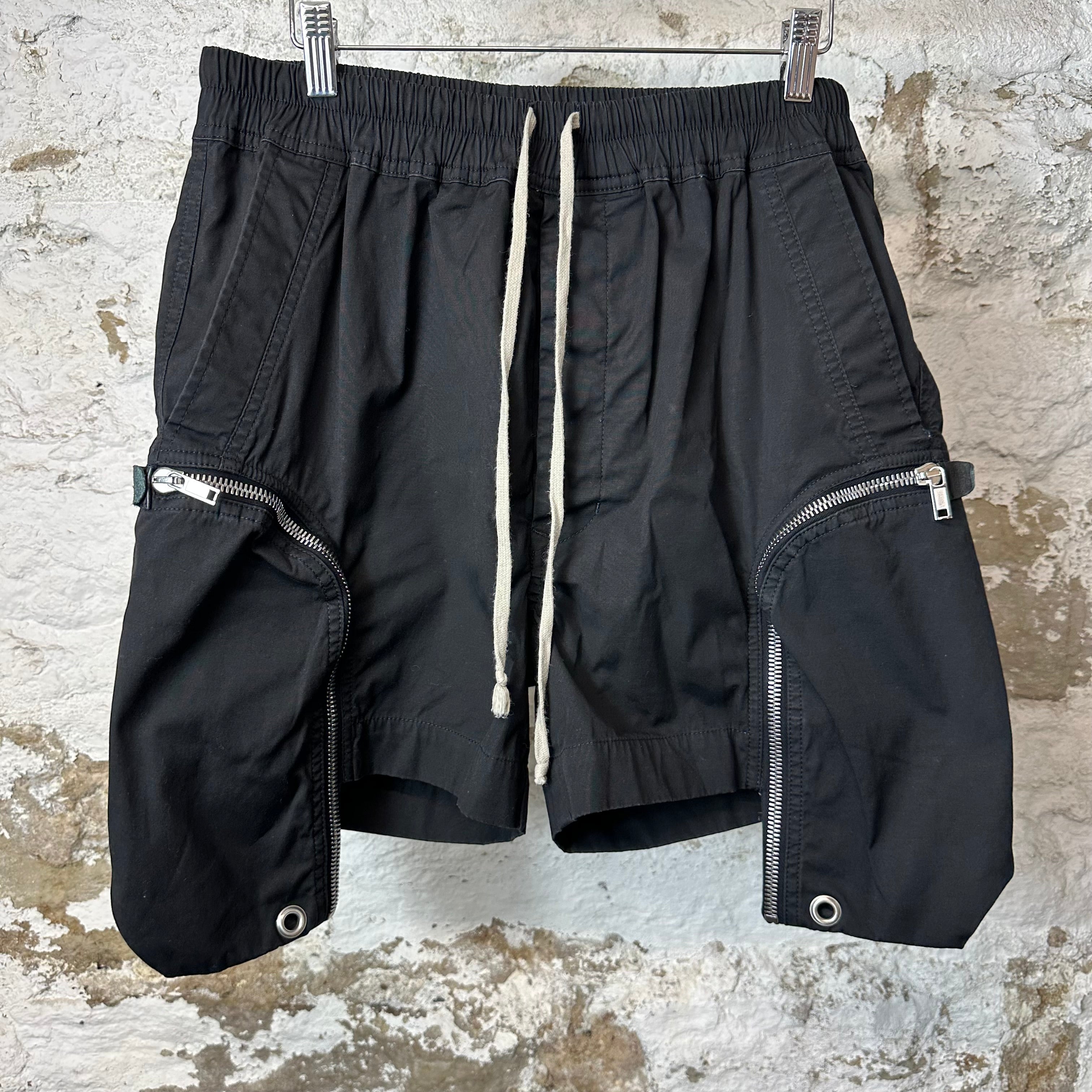Rick Owens Edfu Bauhaus Cargo Shorts Black Sz M